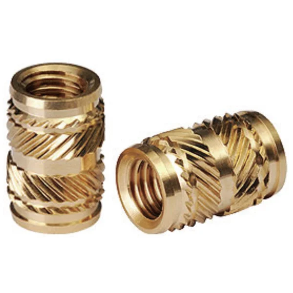 Heat-set and ultrasonic brass insert